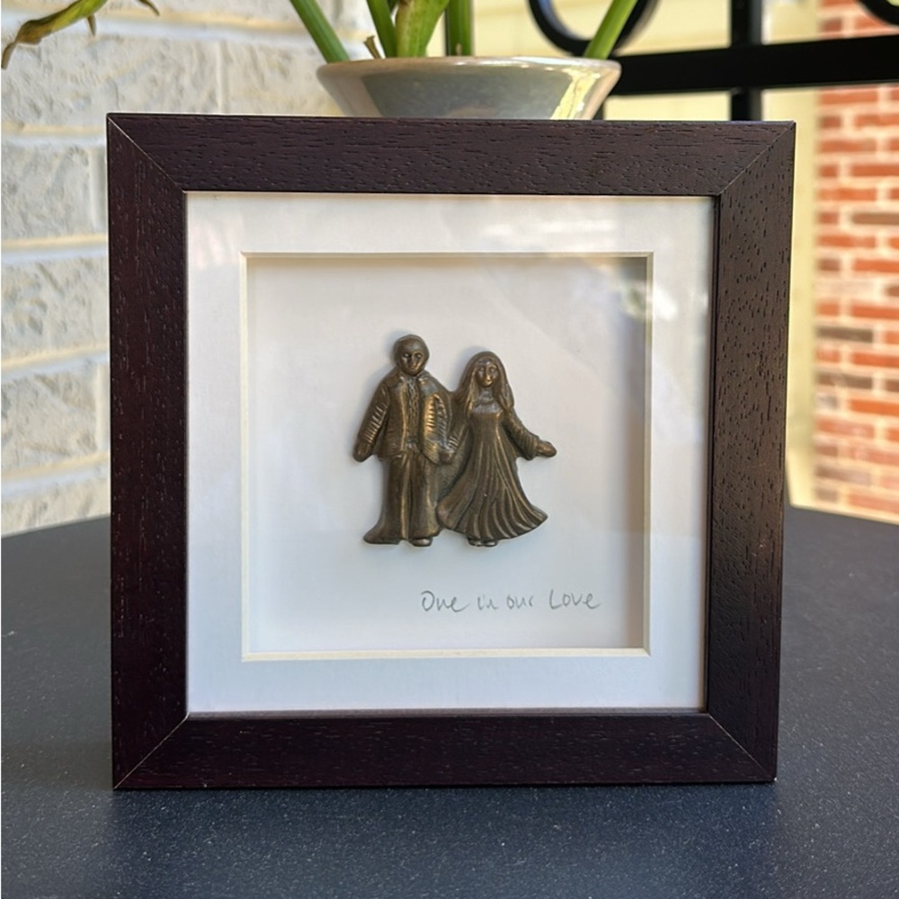 Wild Goose Studios from Ireland, framed bronze sculpture.